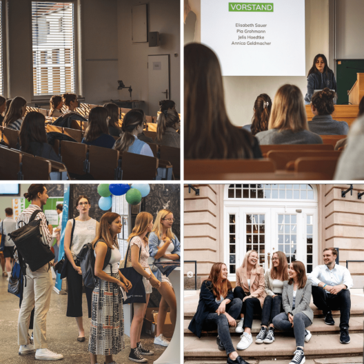 Verschiedene Bilder von Studierenden bei Campus Relations