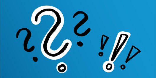 Image with question and exclamation marks